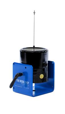 modal shaker, 267 n (60 lbf) pk sine force, 36 mm (1.4) pk-pk stroke, with adjustable collet stinger attachment and through-hole armature design, includes 2000x03 accessory kit and trunnion mounting base.